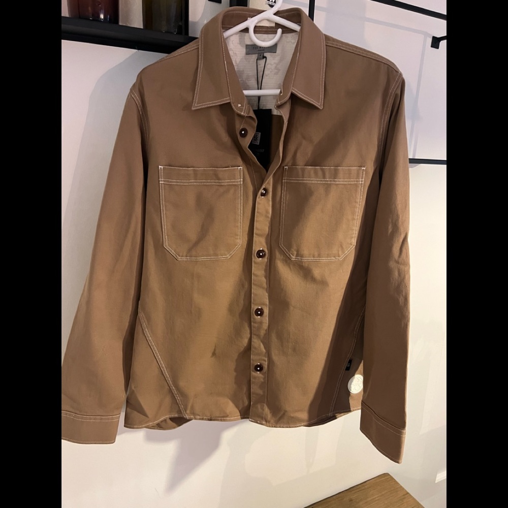 Ted baker khaki twill shirt jacket
